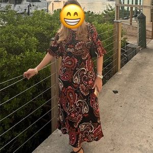 Anthropology Paisley Print Midi Dress by Kachel